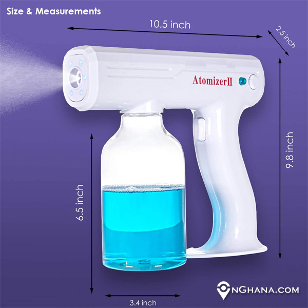 Portable Sprayer Electric Nano Sterilization Spray Gun Fog Disinfection Sprayer for sale in Ghana