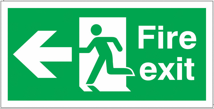 Fire exit sign for sale in Ghana